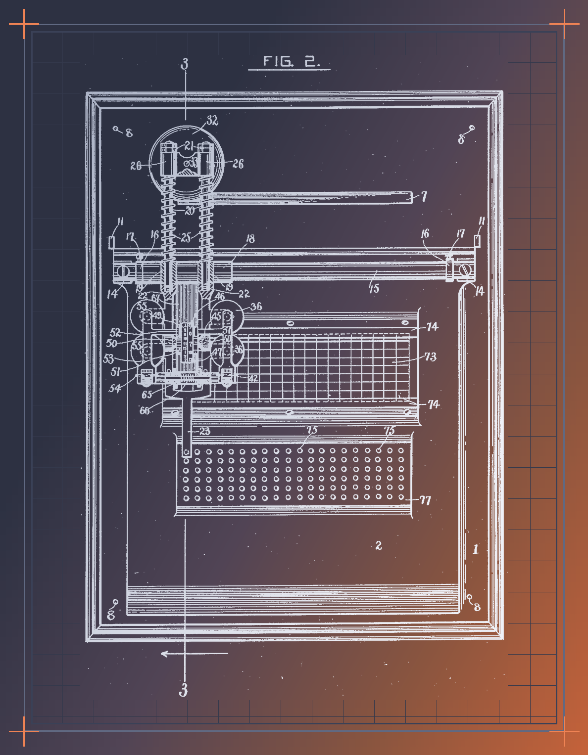 Time recorder mechanism, technical plate