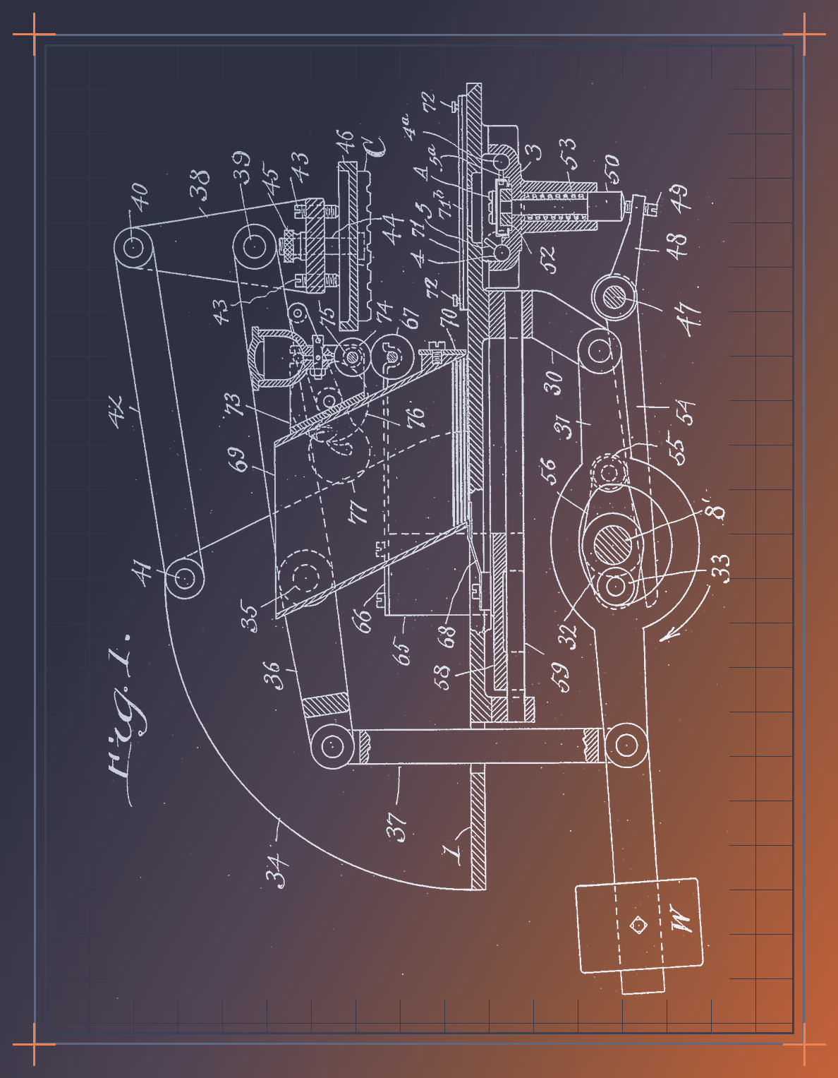 Printing and addressing machine, technical plate