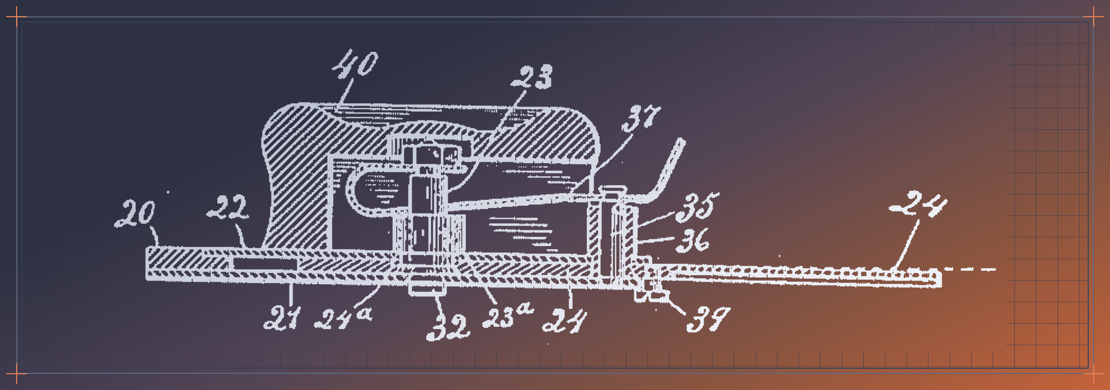 Drafting machine clamp detail, technical plate