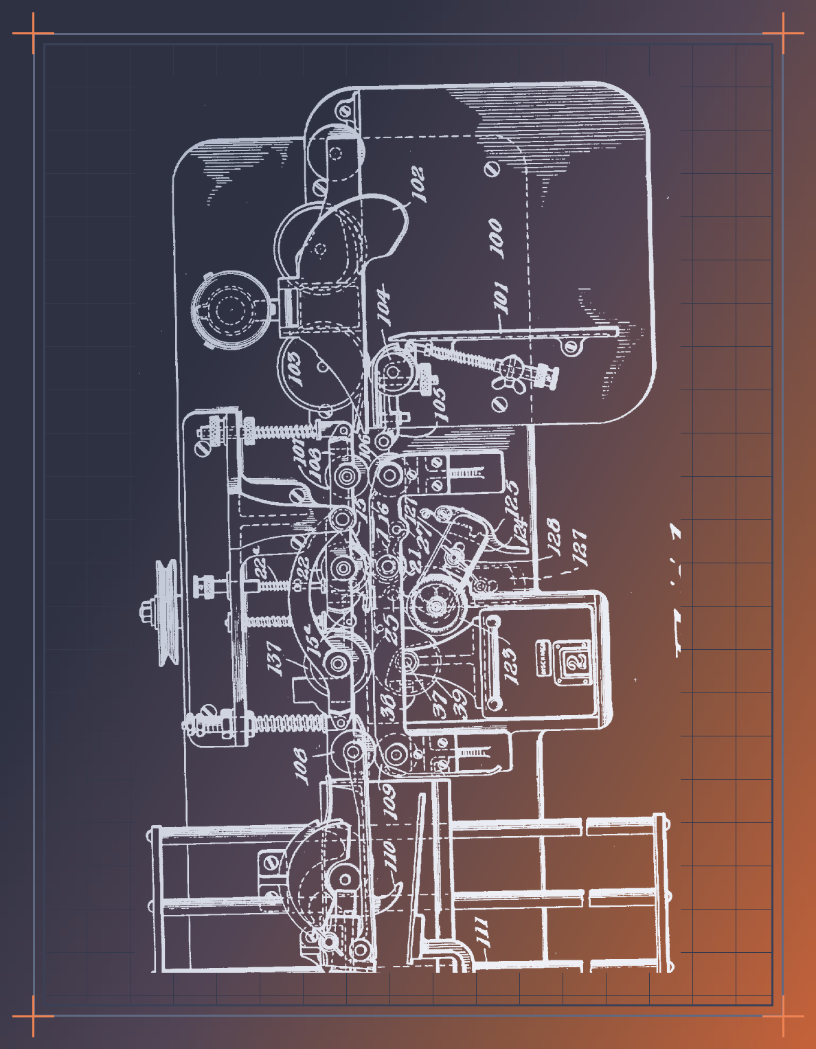 Postage meter mechanism, technical plate